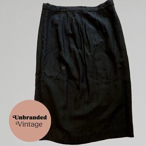 Vintage unbranded black lightweight pencil skirt